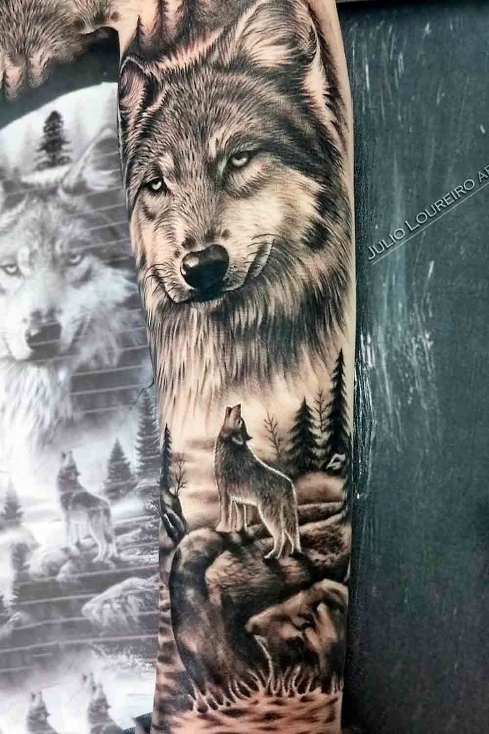 tatuagem-de-lobo-no-antebraco 