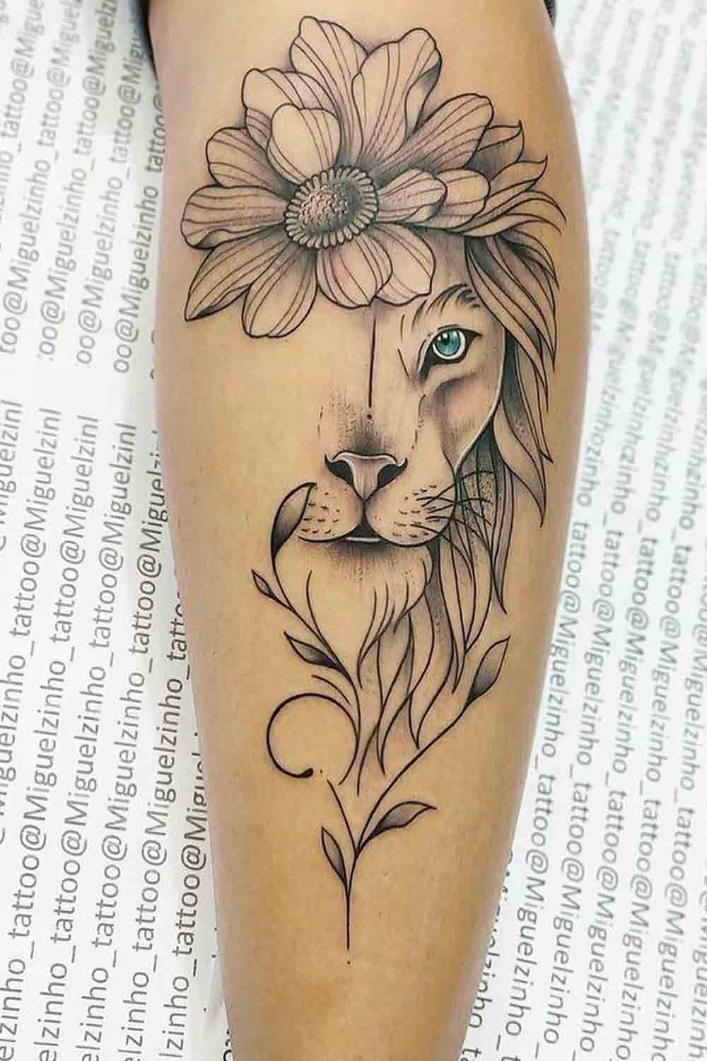 tatuagem-feminina-de-leao-na-perna-1 