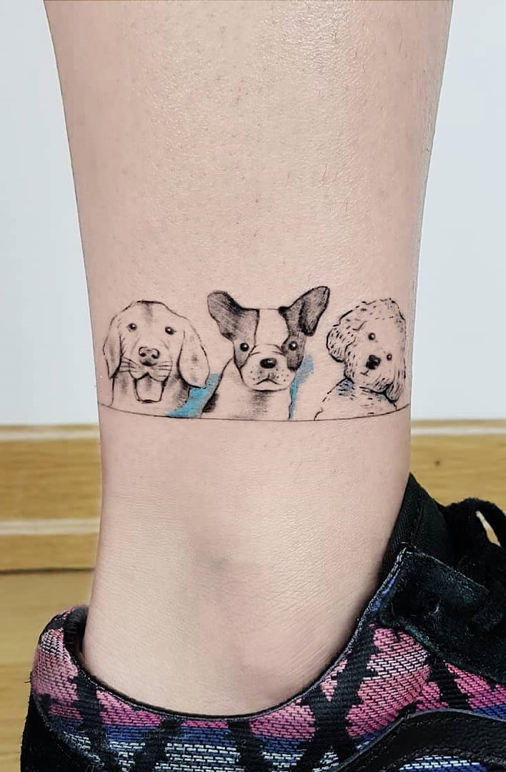 100 Tatuagens de cachorros incríveis para se inspirar