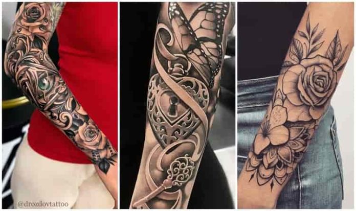 Tatuagens femininas no antebraço → 150 ideias incríveis