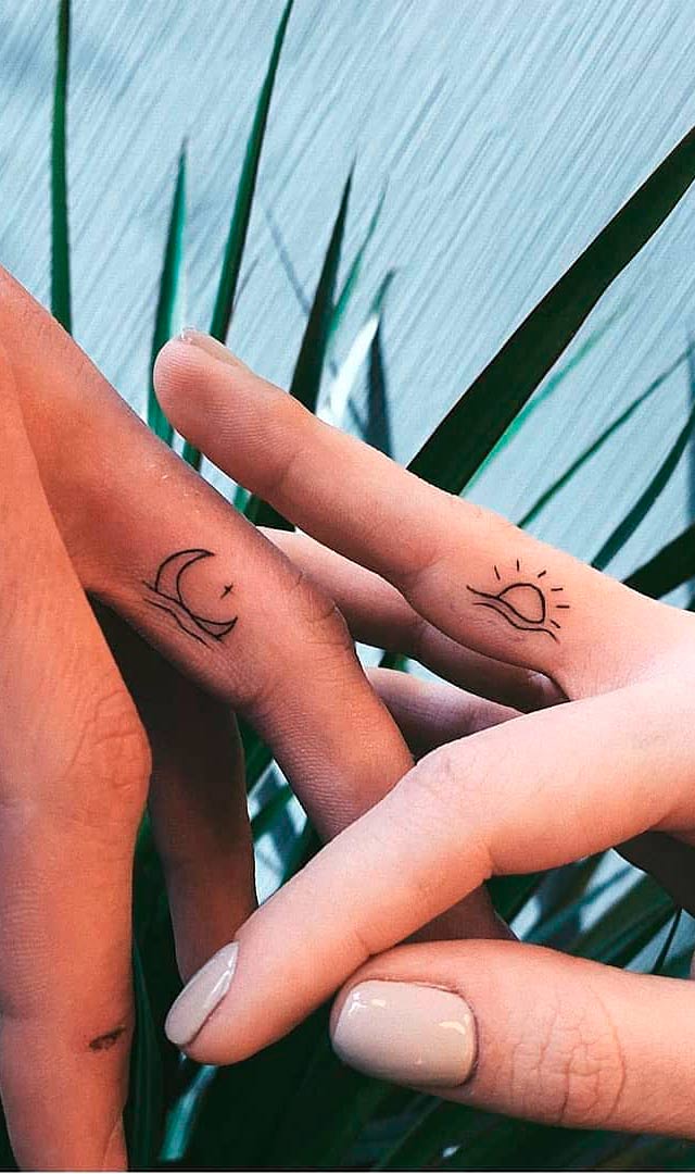 tatuagem-de-casal-lua-e-sol 