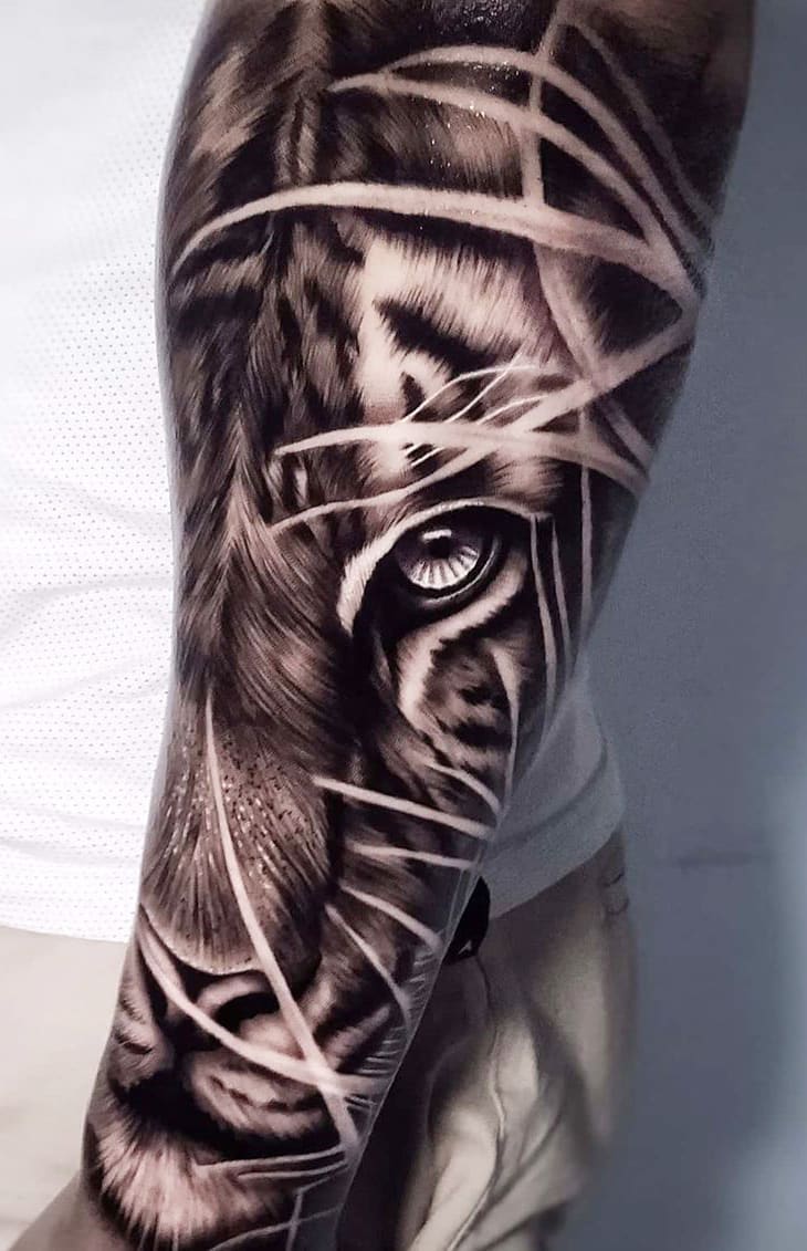 tatuagem-no-antebraço-de-tigre 