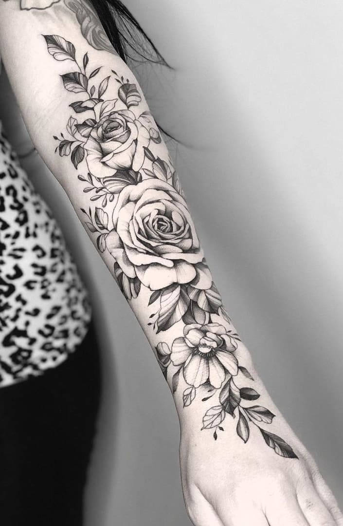 Tatuagens-floridas-no-antebraço-6 