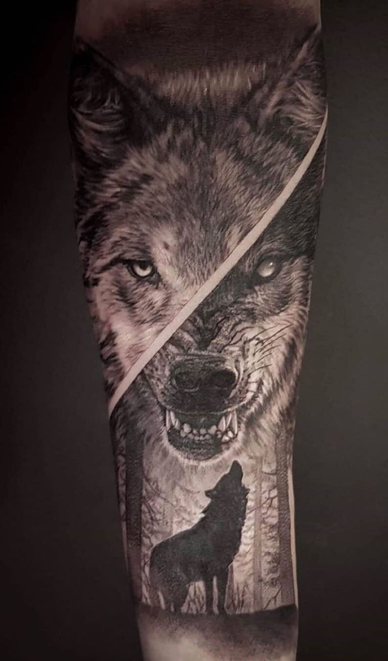 As 230 Melhores Tatuagens de lobo da [Femininas e