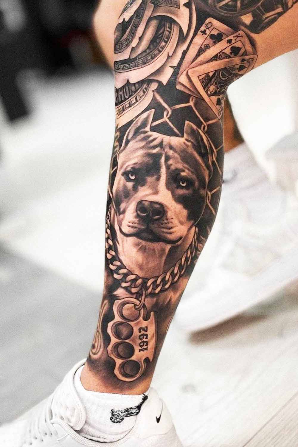 tatuagem-de-cachorro-na-perna 