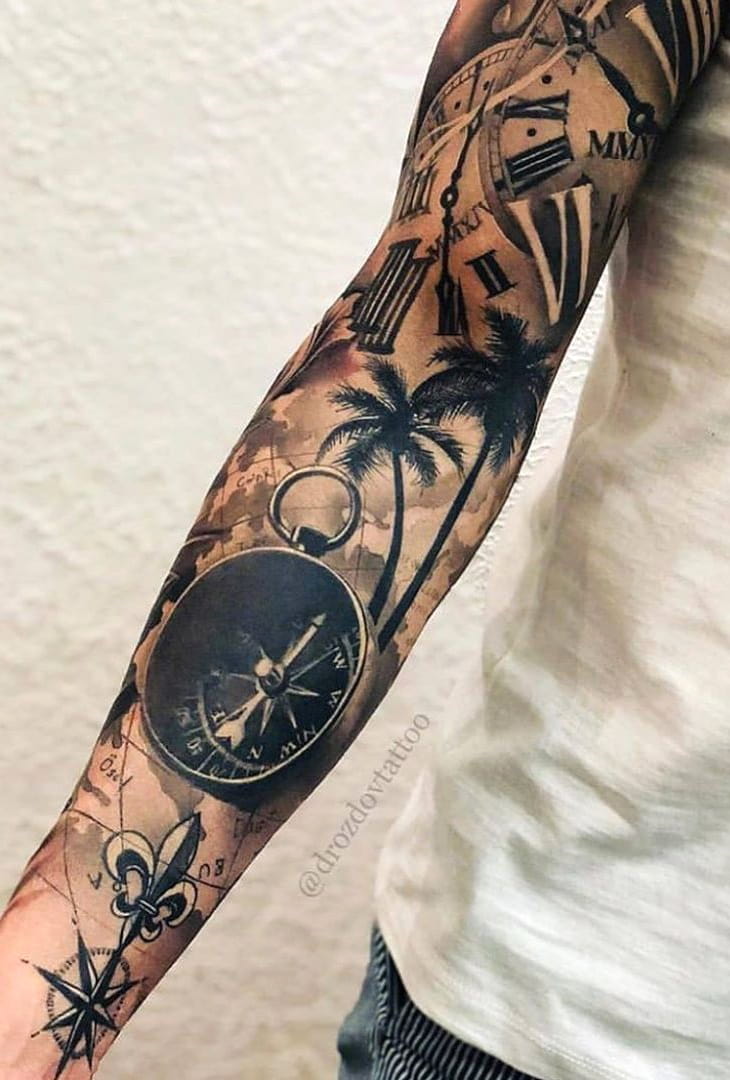 tatuagem-de-praia-no-antebraço 
