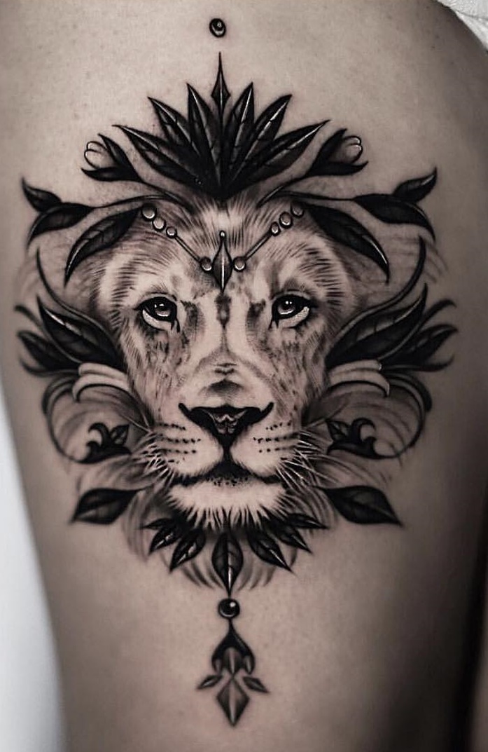 tatuagem-feminina-de-leão-108 