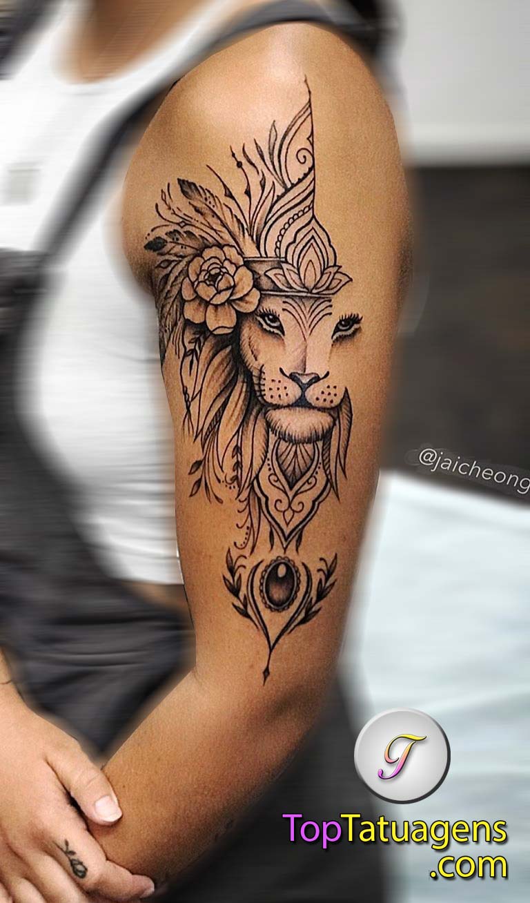 tatuagem-feminina-de-leão-53 