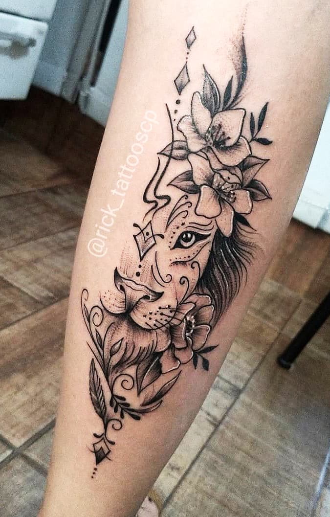 tatuagem-feminina-de-leão-56 
