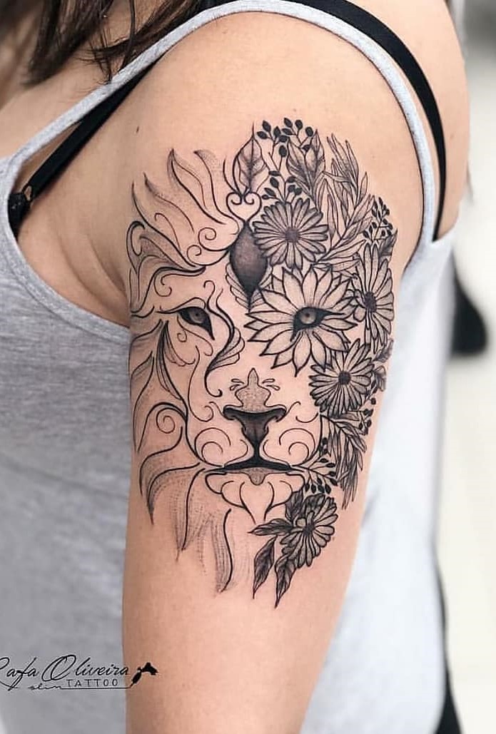 tatuagem-feminina-de-leão-63 