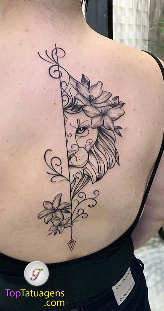 tatuagem-feminina-de-leão-70 