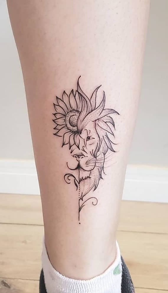tatuagem-feminina-de-leão-76 