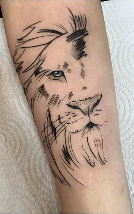 tatuagem-feminina-de-leão-79 