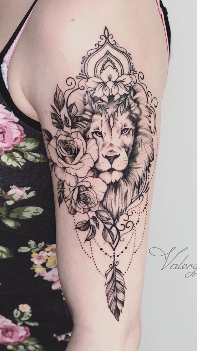 tatuagem-feminina-de-leão-87 