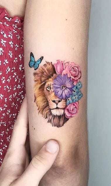 fotos-de-tatuagens-de-leão-femininas-17 