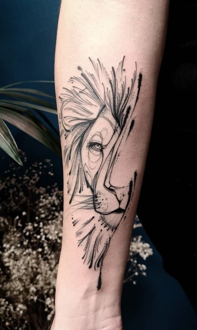 40 Fotos de tatuagens de leão [Femininas e masculinas] 2