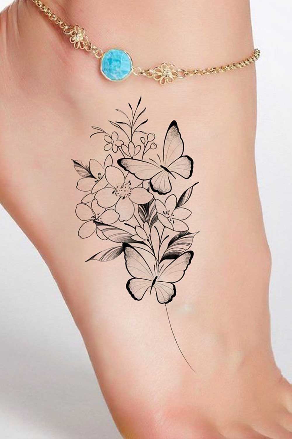 tatuagem-de-borboletas-no-pe 
